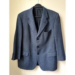 Davide Cenci Blazer Jacket 100% Pure Wool 3 Buttons Pockets Mens Good condition
